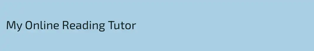 My Online Reading Tutor